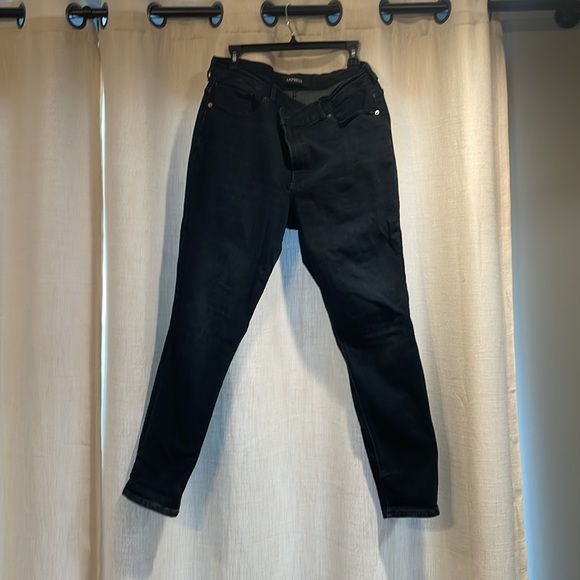 Express dark wash high waist skinny jean
